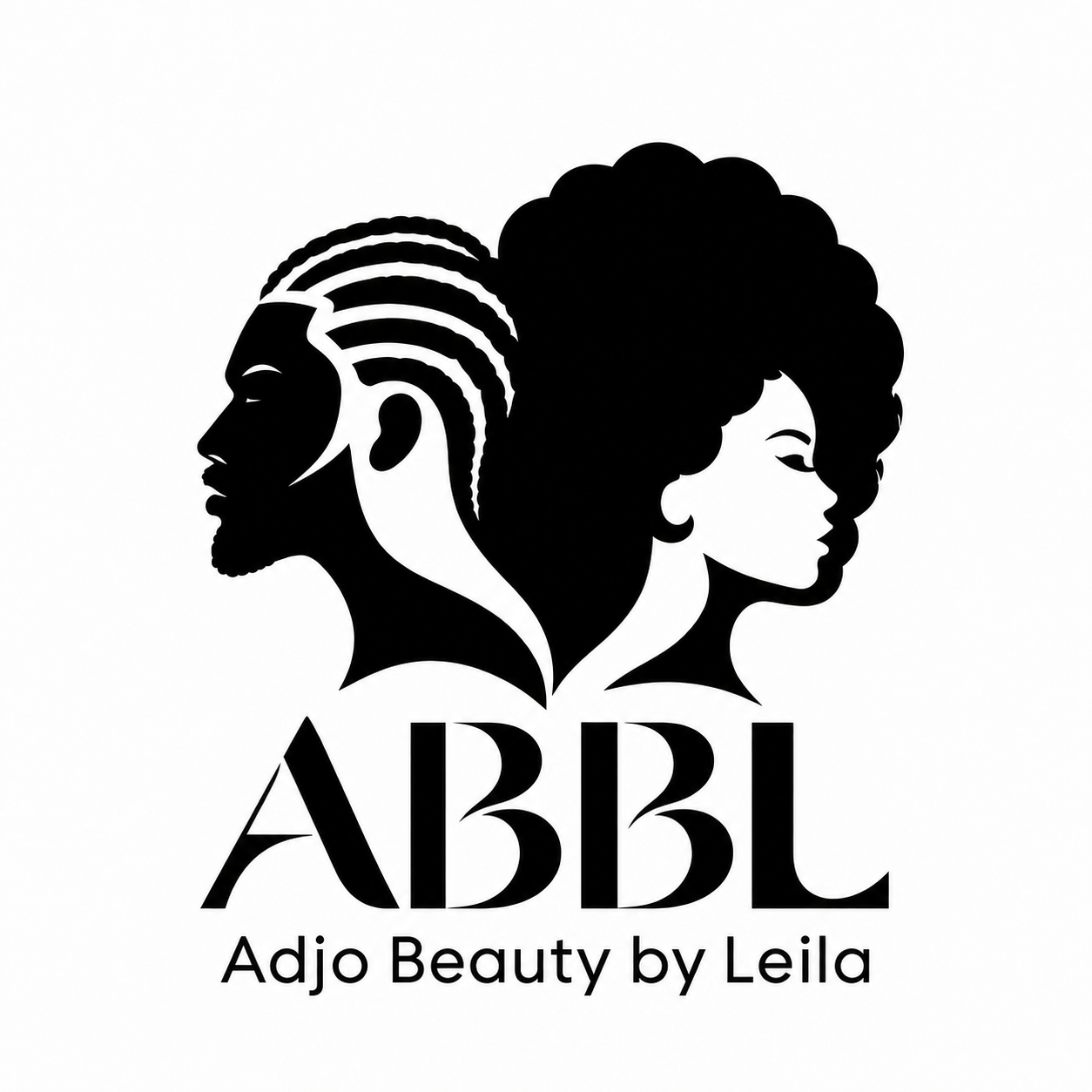 ABBL — Adjo Beauty by Leila, avec les deux profils coiffés